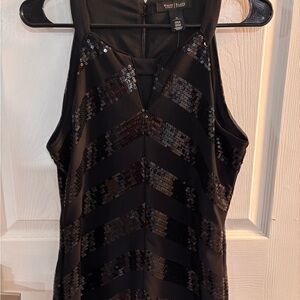 White House Black Market Black Sequin Tank